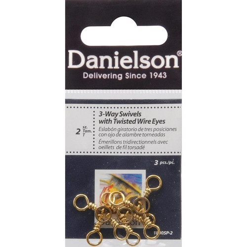 Danielson 3 Way swivels with Twisted Wire Eye- Size 2
