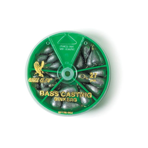 Eagle Claw Bass Casting Sinker Assortment 27 Pieces