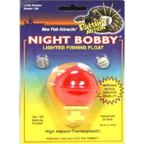 Night Bobby Round Lighted Fishing Float - Red