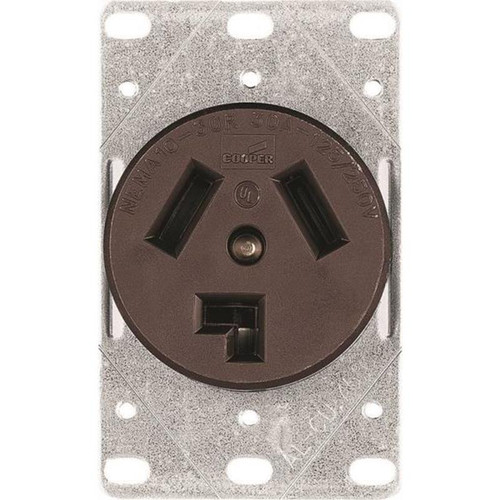 Cooper Wiring Non-Grounded Straight Blade Electrical Receptacle 125/250 Volt