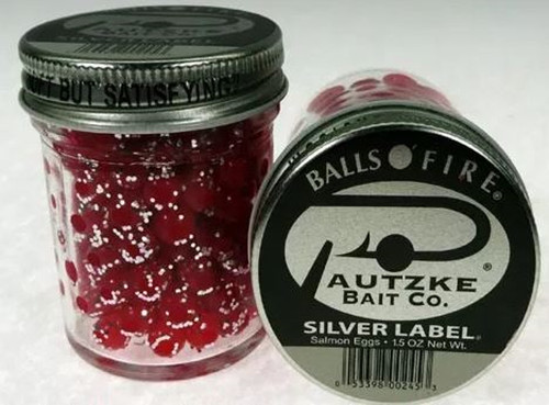 Pautzke Balls O' Fire Salmon Eggs Silver Label 1.5 OZ