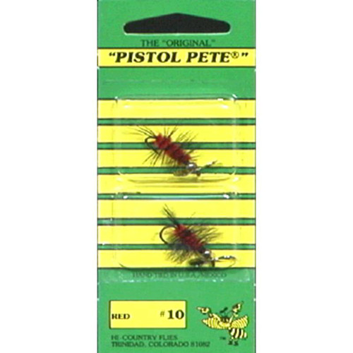 Pistol Pete Red Hi-Country Flies #10 - 2 Pack 