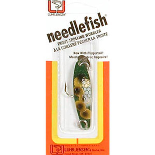  Luhr Jensen Needlefish Size 2 - Frog Brass Back
