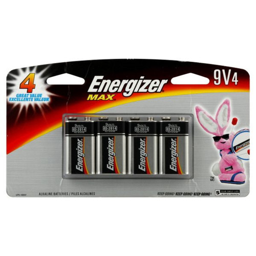 Energizer Alkaline 9 Volt Battery - 4 Pack