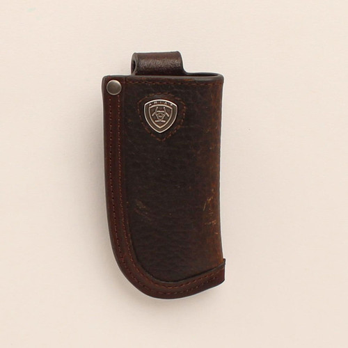 Ariat Distressed Double Stitched Brown Leather Knife Sheath 