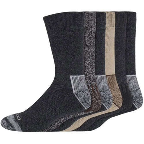 Dickies Mens Trekker Outdoor Moisture-Control Crew Socks - 6 Pack Assorted - Size 6-12