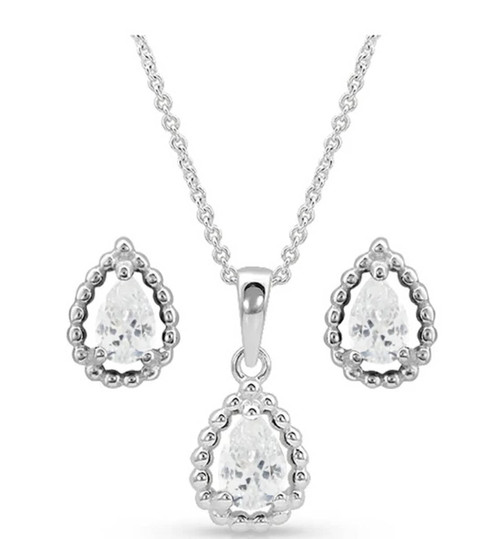 Montana Silversmiths Arctic Rain Teardrop Jewelry Set