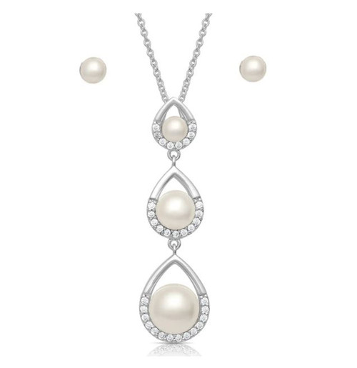 Montana Silversmiths Perfect Pearl Teardrop Jewelry Set