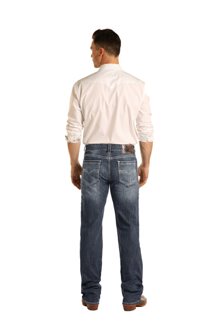 Rock & Roll Denim Mens ReFlex Straight Leg Double Barrel Jeans