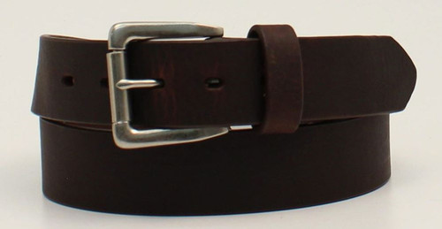 Nocona Men's HD Xtreme 1-1/2" Wide Strap Stitched Buckle Brown Belt