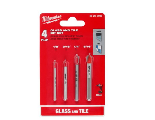 Milwaukee Carbide Glass & Tile 4 Piece Set