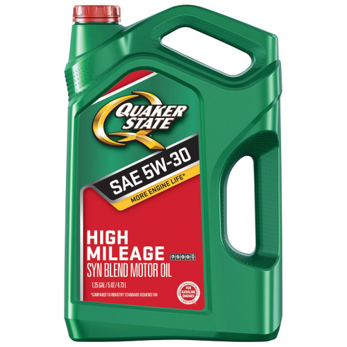 Quaker State High Mileage 5W-30 Synthetic Blend Motor Oil- 5 Quart