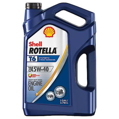 Shell Rotella T6 5W-40 Full Synthetic Heavy Duty Diesel Engine Oil- 1 Gallon