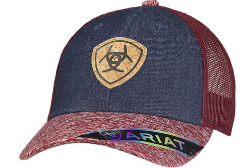 Ariat Womens Navy Denim & Red Heather Ball Cap