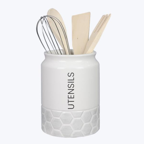 Young's Inc. Ceramic Modern Country Tool Utensil Holder
