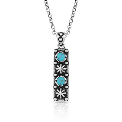 Montana Silversmiths Starlight Starbrite Stone Turquoise Silver Necklace