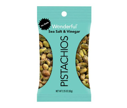 Wonderful Pistachios No Shell Sea Salt & Vinegar- 2.5oz Bag