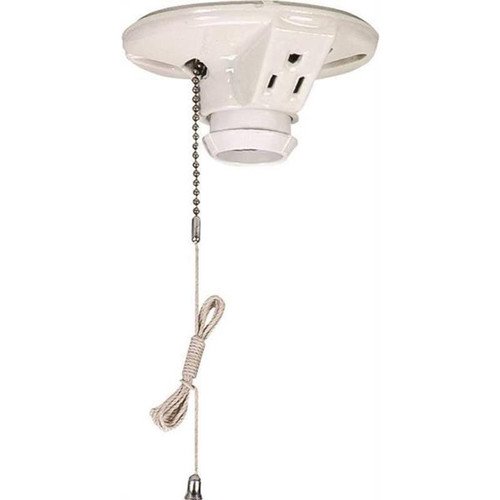 Cooper Wiring Ceiling Receptacle Lampholder With Plug-In