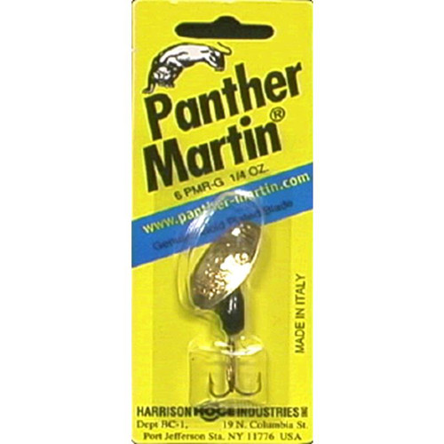 Panther Martin Classic Regular Spinners 1/4 oz Gold Black Yellow