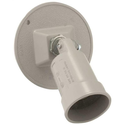 Hubbell Electrical Weatherproof combination Lampholder 75-150 Watt - Gray Metal