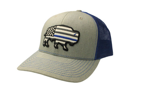 Red Dirt Hat Company USA Blue Line Buffalo Cap