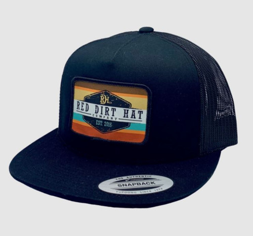 Red Dirt Hat Co. All Black w/"Army Sunset" Patch