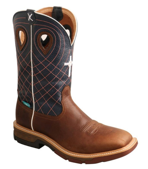 Twisted X Mens 12" CellStretch Waterproof Square Toe Work Boot