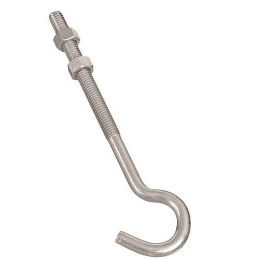 National Hardware 3/8" x 7" Zinc Plated J-Hook Bolt