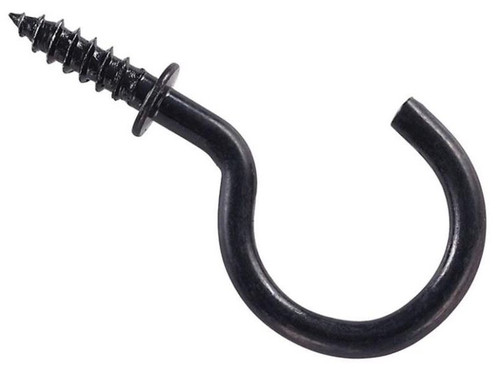 National Hardware Black Steel Cup Hook - 30 Pack