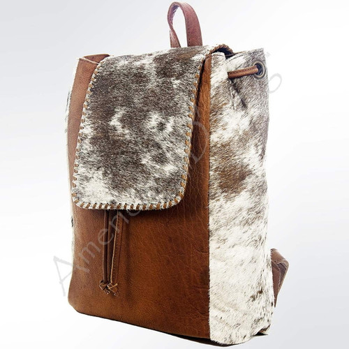 American Darling Cow Hide and Leather Backpack Purse - ADBG363BRW