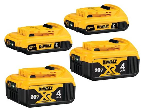 DeWalt 20V MAX* Lithium Ion Battery 4-Pack