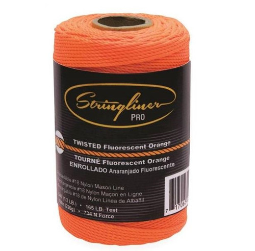 Stringliner Flourescent Orange Pro Replacement Twisted Construction Line No. 18 - 165 lb.