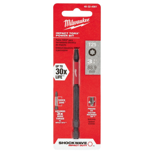 Milwaukee Shockwave 3-1/2" Torx Impact Power Bit