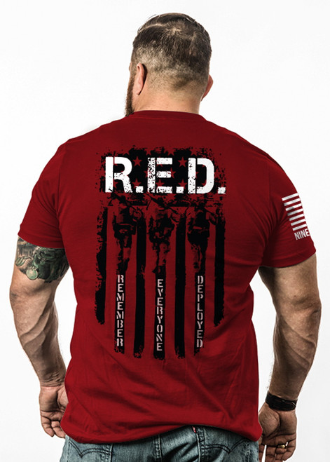 Nine Line Apparel Mens R.E.D. Remember Everyone Deployed Short Sleeve T-Shirt