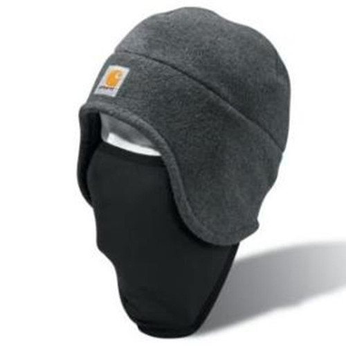 Carhartt - Mens Fleece 2-In-1 Headwear Face Mask - Coal Heather