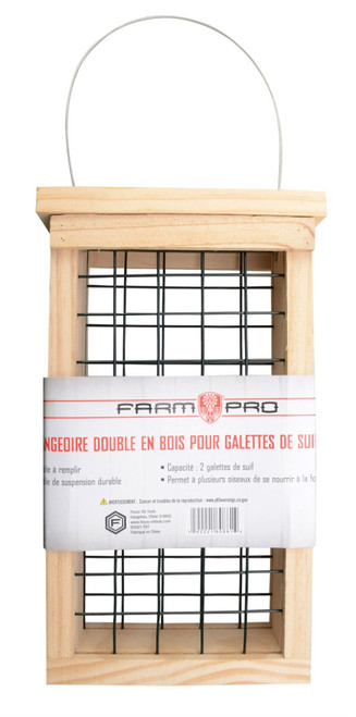 Farm Pro Wooden Double Suet Cake Feeder