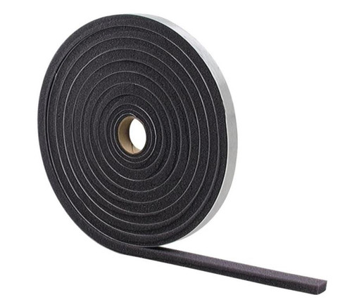 Orgill - Low Density Open Cell Self-Adhesive Foam Tape, 17 Ft L X 1/2 In W 3/8 In T, Gray