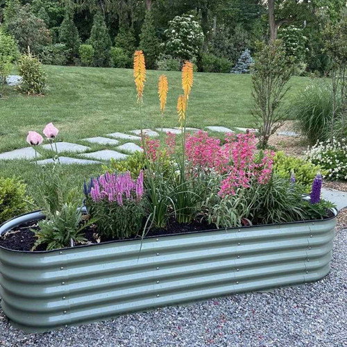 Vego Garden 17" Tall 6-In-1Modular Metal Raised Garden Bed Kit