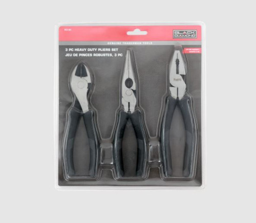 Black Diamond 3 Piece Heavy Duty Plier Set