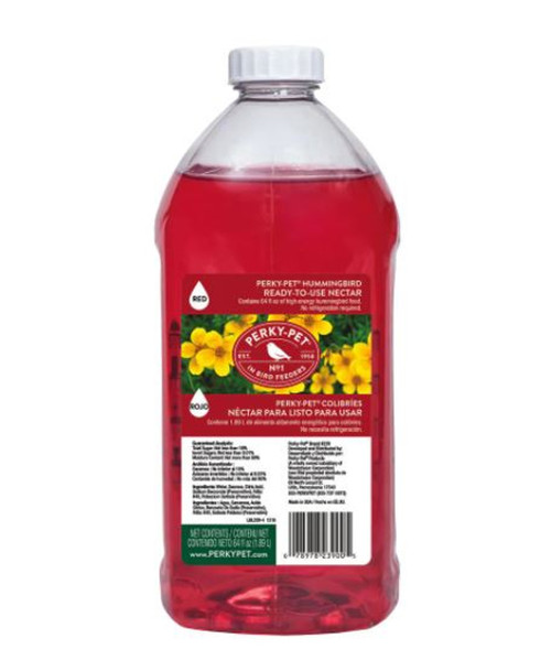 Perky-Pet Red Ready-To-Use Hummingbird Nectar- 64oz