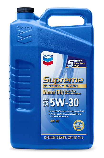 Chevron Supreme SAE 5W-30 Motor Oil- 5 Quart