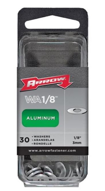 Arrow 1/8" Aluminum Rivet Washer - 30 Pack