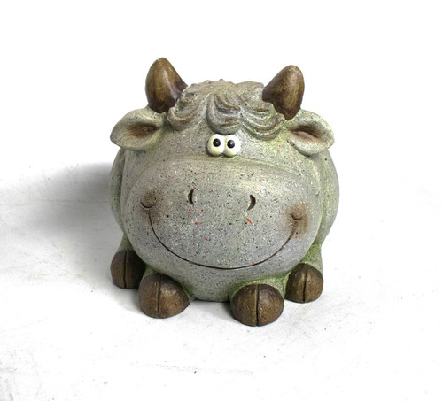 Backyard Expressions 13" Magnesia Cow Planter