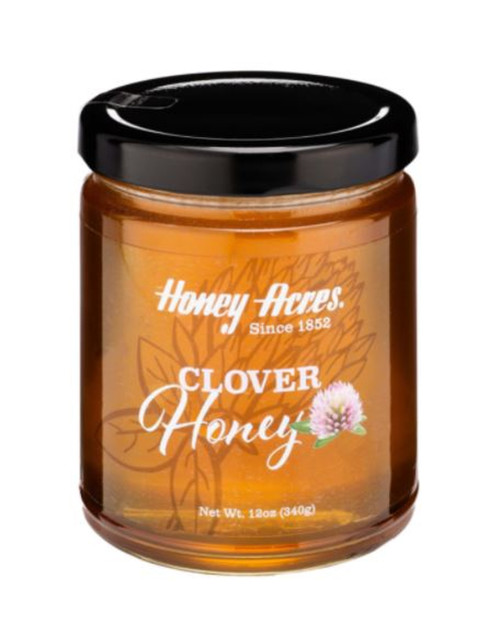 Honey Acres Pure Clover Honey- 12oz Jar