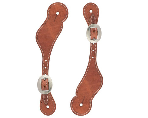 Weaver Leather Ladies Harness Leather Spur Straps- Russet