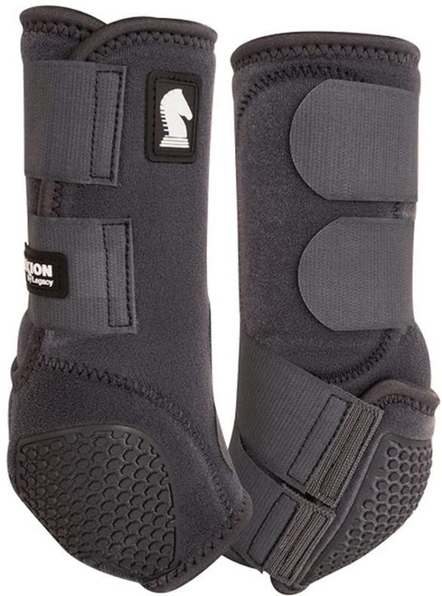 Classic Equine Flexion Front Leg Boots- Charcoal