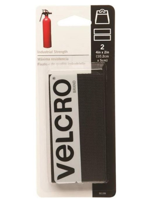 Velcro #90199 Industrial Strength Fastener Strip - 2 In W - Black
