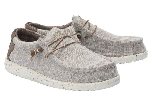 Hey Dude Mens Wally Stretch Limestone Shoes - 110381721