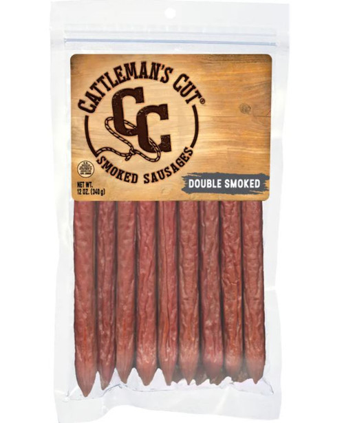 Cattlemans Cut Double Smoked Sausage Sticks- 12oz Bag