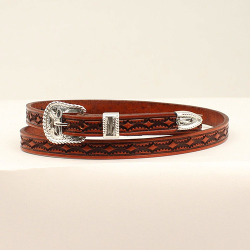 Twister Hatband Hand Tooled Diamond Desgin